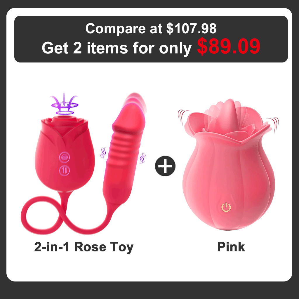 10 Speeds Rose Vibrator With Tongue