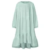 Kid Baby Girl Ruffled Loose Long Sleeve Round Neck Dress