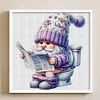 (Counted/Stamped)Goblin Goes To Toilet-18CT Cross Stitch 25*25cm/9.84*9.84in