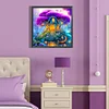Diamond Painting -DIY Round Dril House of Purple Tree(40x40cm)