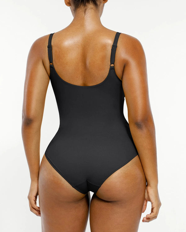 Ribbed Cutout-Front Shaping Swimsuit