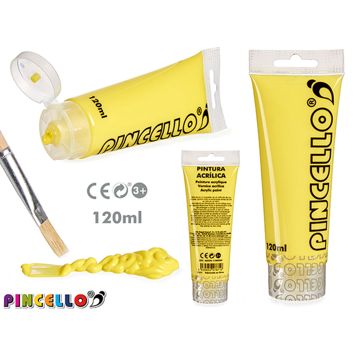 Acrylic paint Pincello Yellow 120 ml