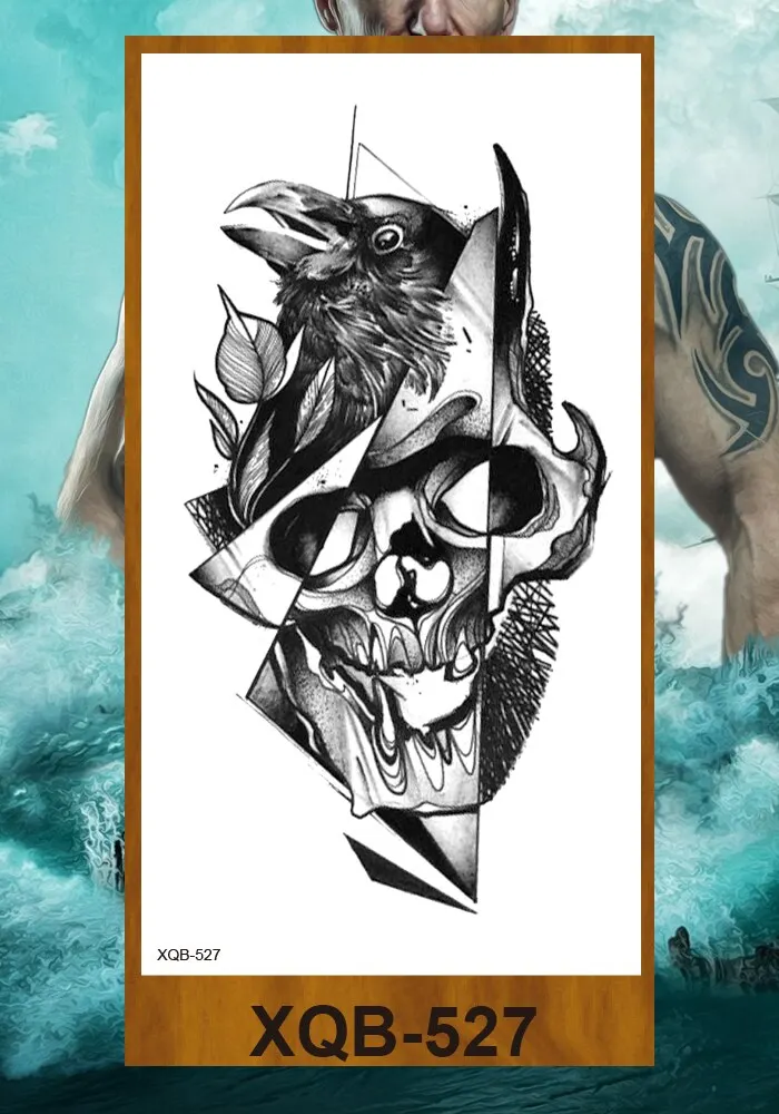 Hot Sale Temporary Tattoos Stickers Night Demon Sword Snake Men Women Girl Flower Arm Body Leg Chest Fake Tatoo Waterproof DIY