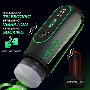 3 In 1 Automatic Telescopic Vagina Suction Vibrating Male Masturbator