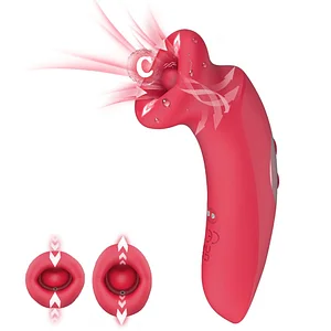 2-in-1 Clitoral Vibrator With 10 Tongue Licking Modes And 10 Sucking Modes