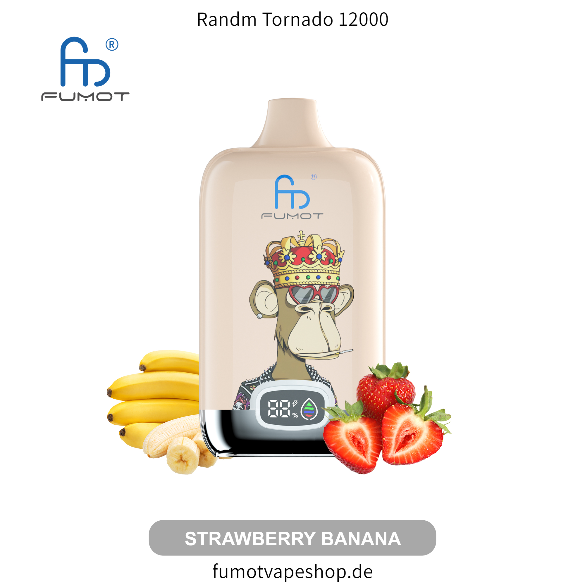 Randm Tornado 12000 Erdbeer-Banane  fumotvapeshop