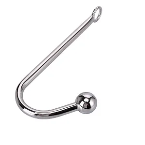 Stainless Steel Anal Hook Sm Single Ball Butt Plug Sex Toy For Adults