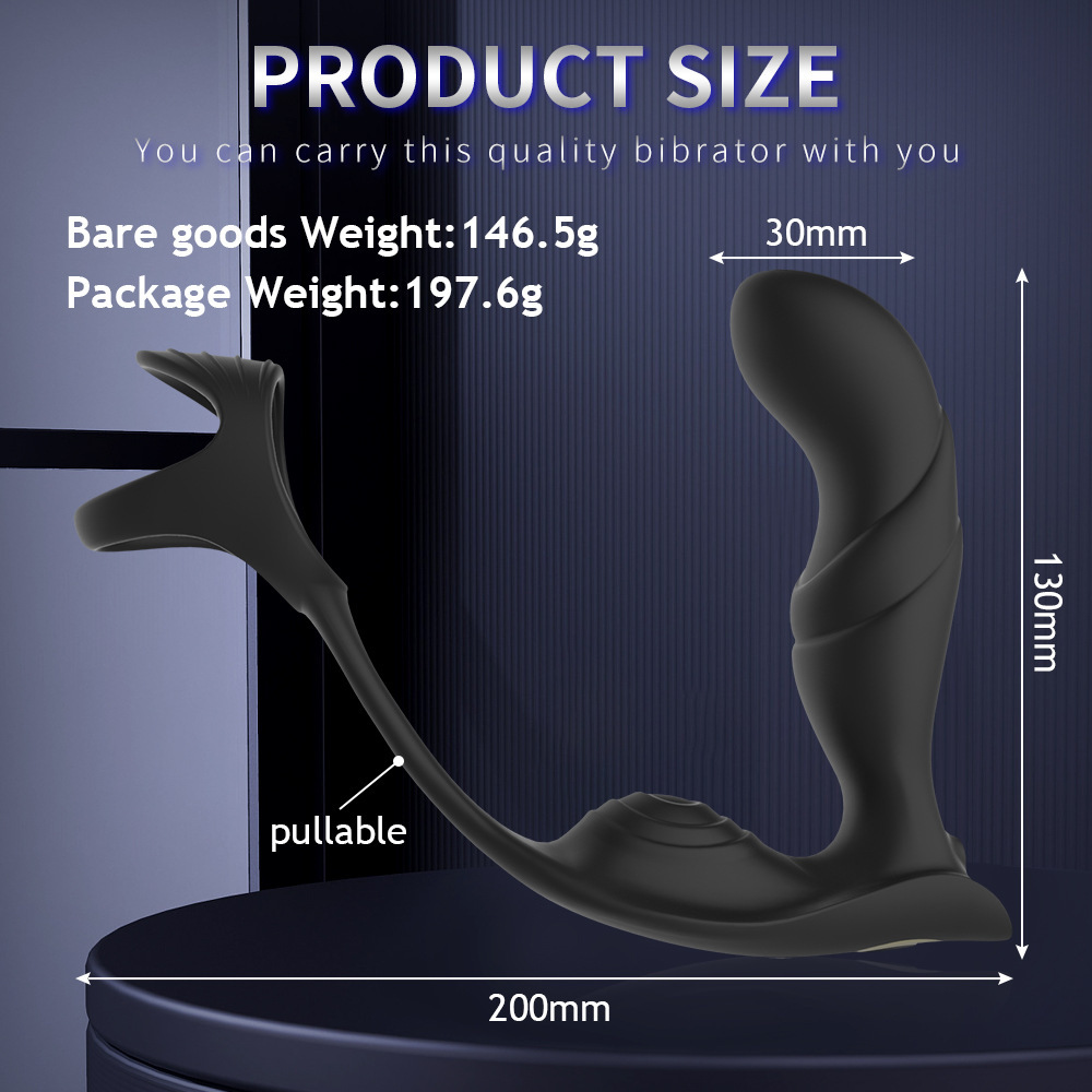 Whirlwind Prostate Massager with Wireless Remote and Vibration Cock Ring