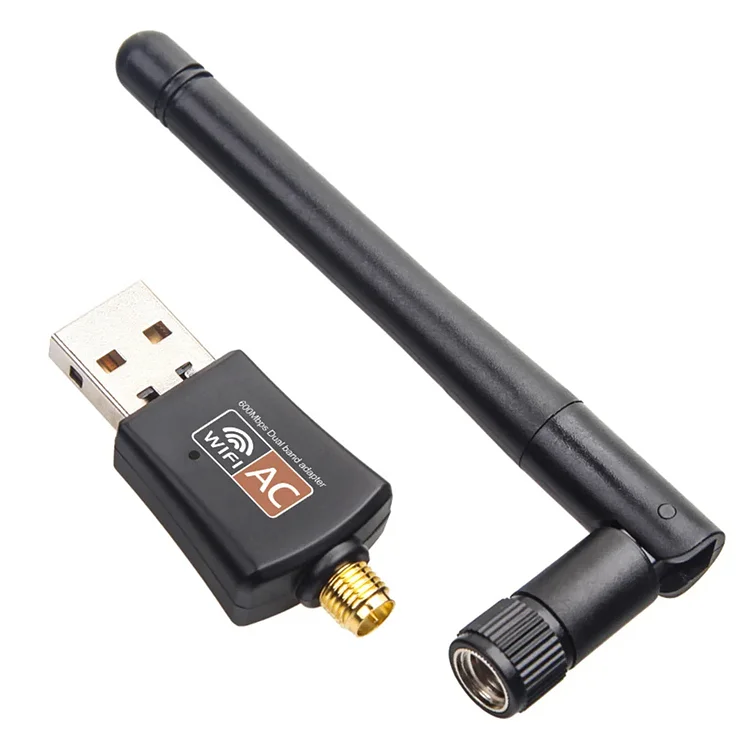 Dual Band 600Mbps USB wifi Adapter 2.4GHz 5GHz WiFi with Antenna