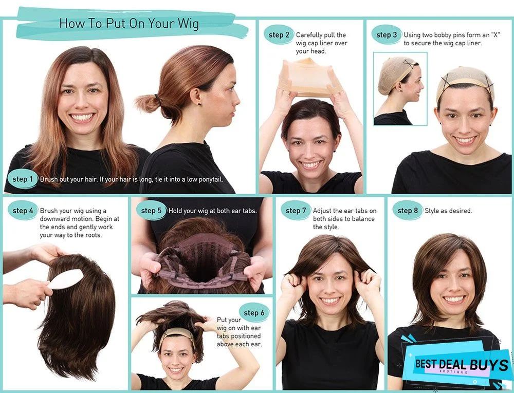 Women's Long Hair Is Wine Medium Length and Straight Hair