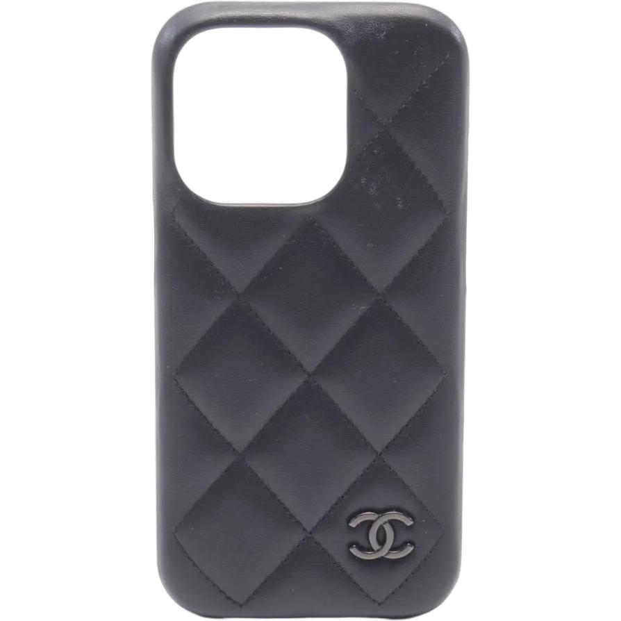CHANEL Lambskin Material Mattress Embossed Texture Phone Cases Compatibility With IPhone 15 Pro Luxury