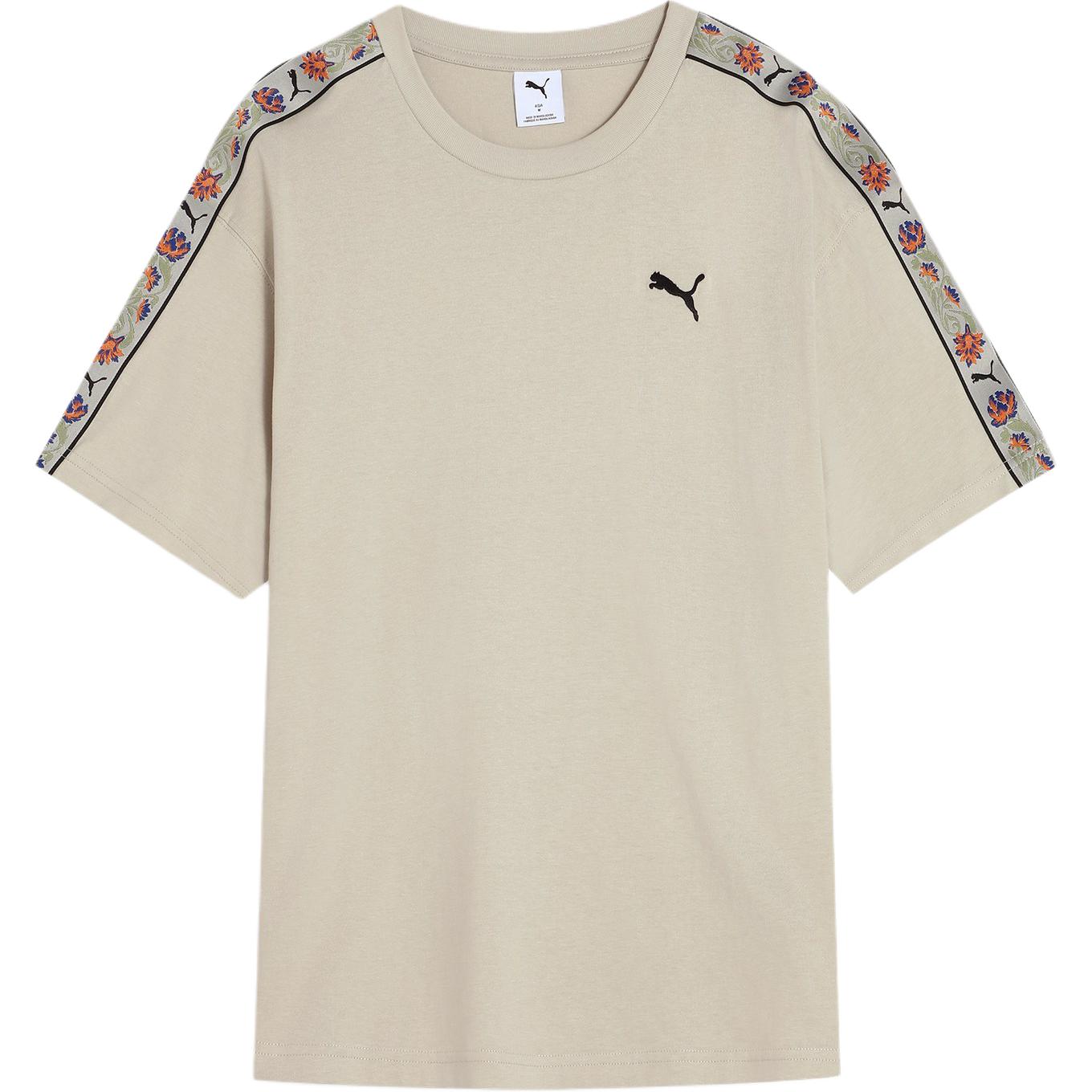 PUMA RELAXEDFloral SS25 T Shirt Men's Sandstone Gray 68