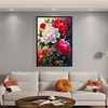 Bead Embroidery - Partial Printed 9CT Peony Cross Stitch Kit(71x50 CM)