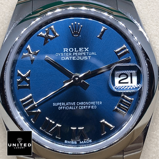 Rolex Datejust 178240 Blue Dial with Romen Numerial Replica