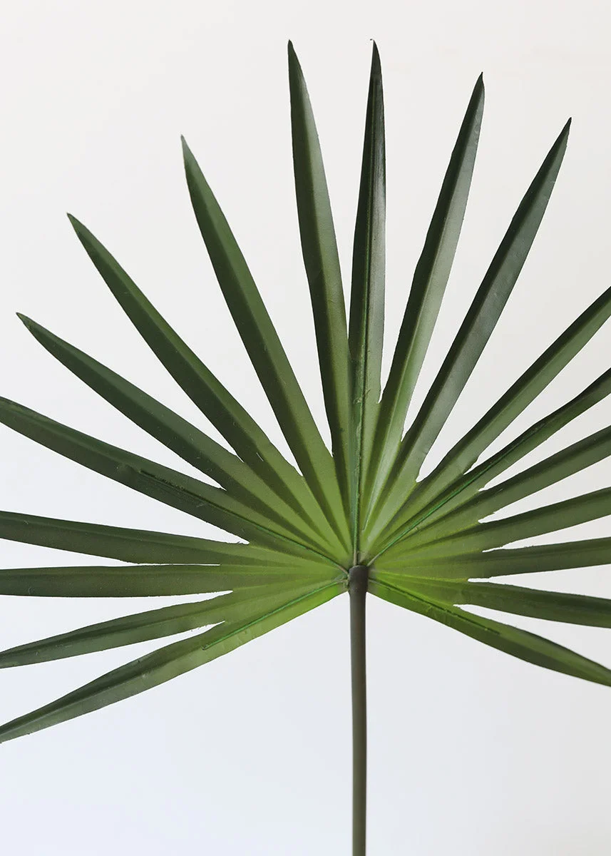 Fake Fan Palm Tropical Leaf - 28"