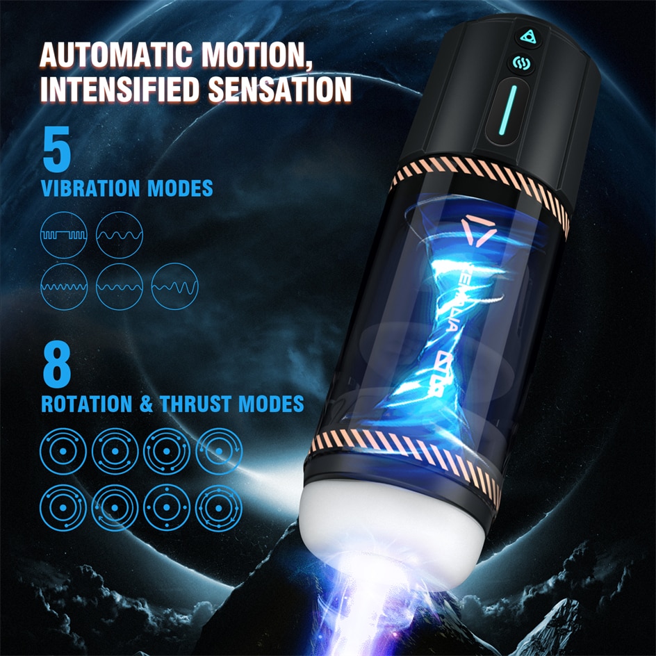 3-in-1 Thrusting Rotating Vibrating Male Stroker for Intimate Pleasure