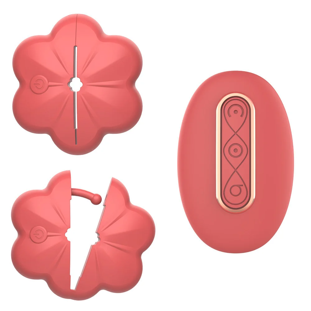 Remote Control Adjustable Rose Vibrating Nipple Clamps