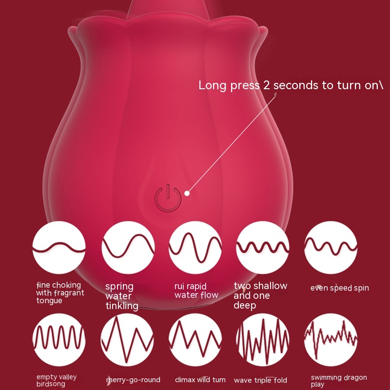 how to use a rose toy - the rose sexual toy sucking vibrator with tongue