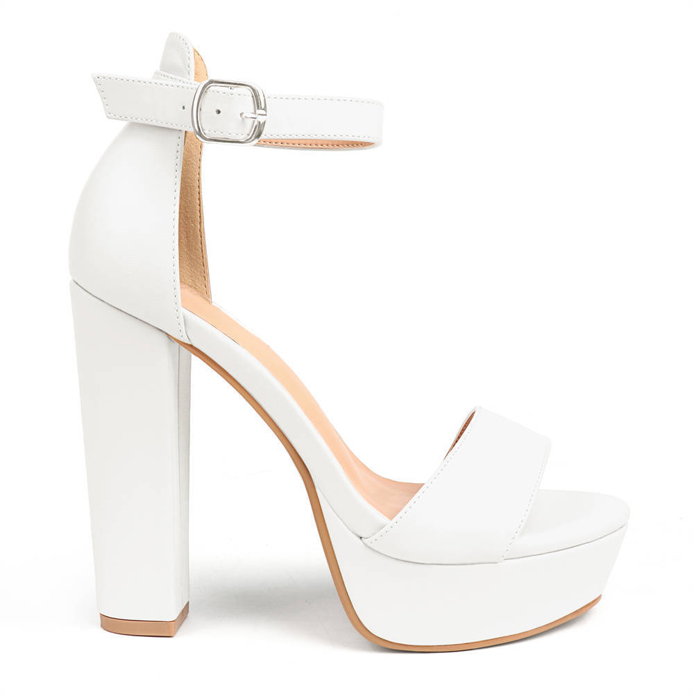 130mm Chunky Heels for Women Slingback Pumps Platsform Sandals Casual Wedding Daily Pumps-MERUMOTE