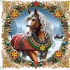 Diamond Painting-DIY Crystal Rhinestone Xmas Horse(40*40CM）