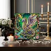 DIY Pearl Painting Forest Dragon with Frame for Home Wall Decor(25x25cm)