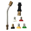 High-pressure Car Wash Gun Adapter 5 Nozzles + Curved Extension Wand for Karcher