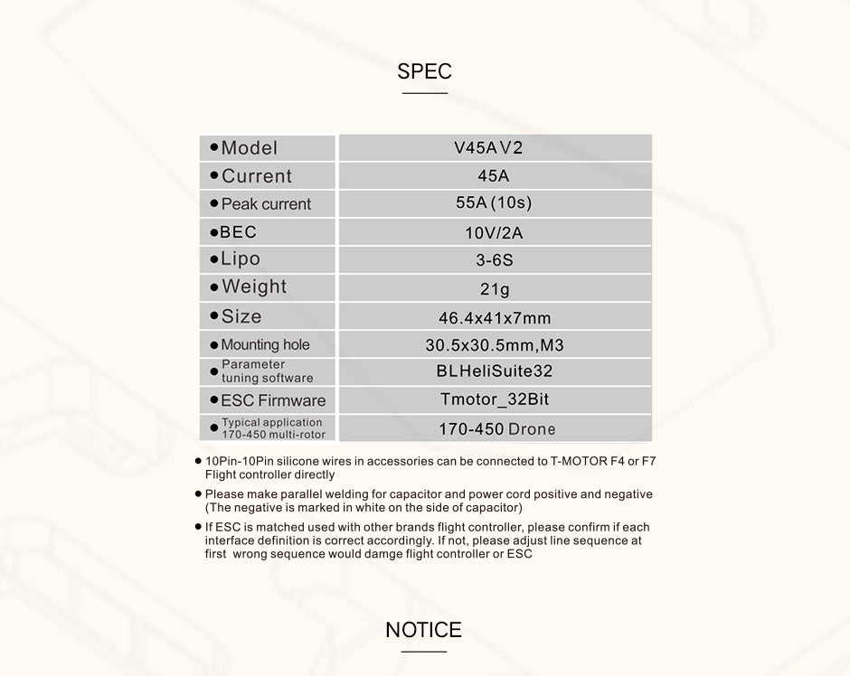 TMOTOR-FPV-ESC-V45A-V2-6S-4IN1