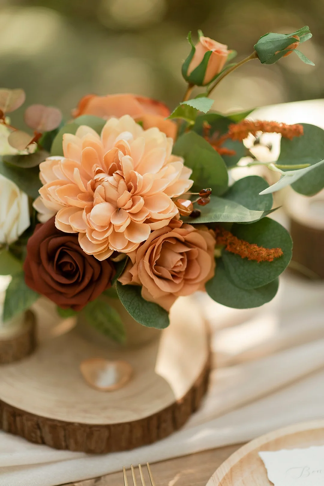 Assorted Floral Centerpiece Set in Sunset Terracotta
