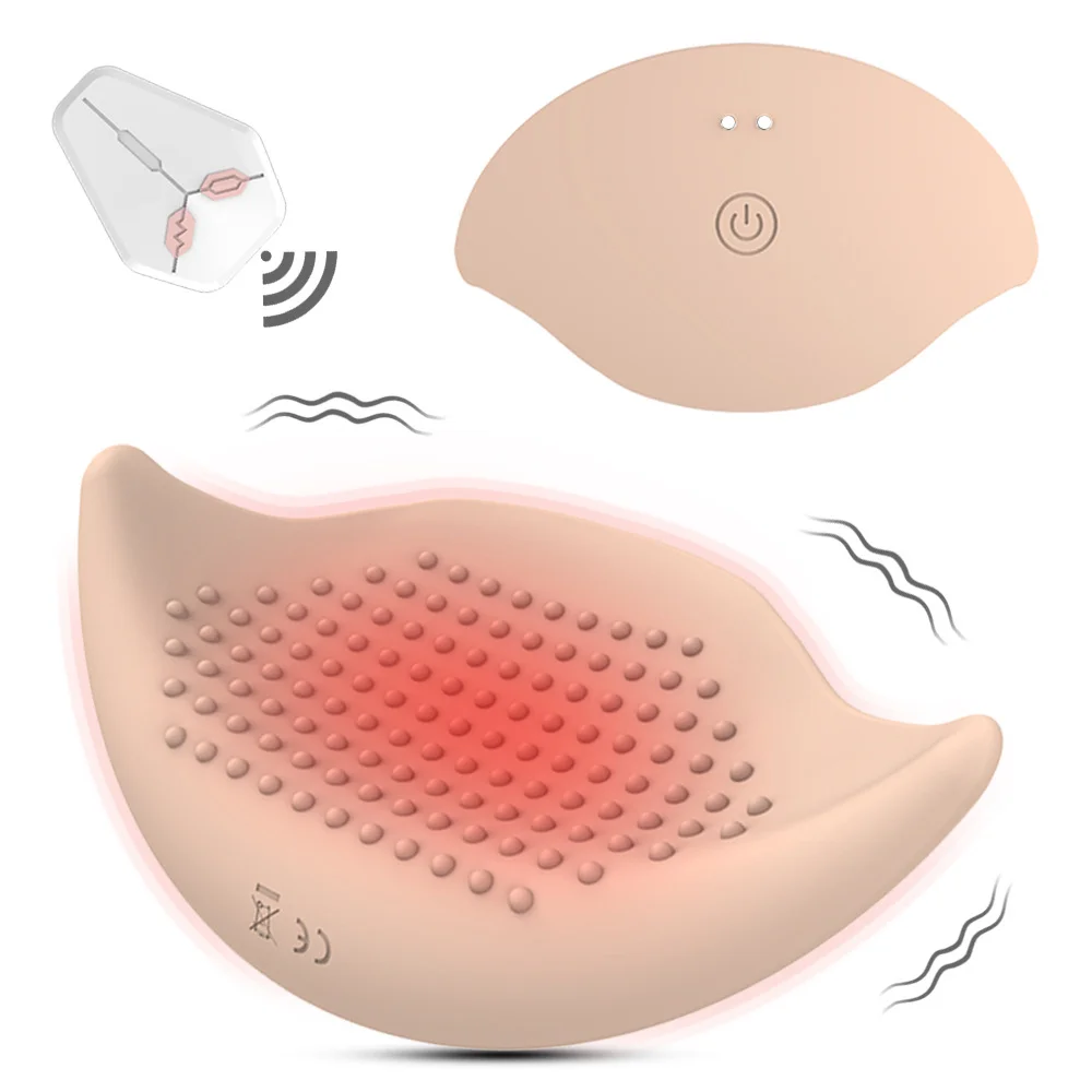 10 Frequency Vibration Nipple Breast Sticker Massager - Rose Toy