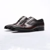 Mens Cap Toe Leather Dress Shoes