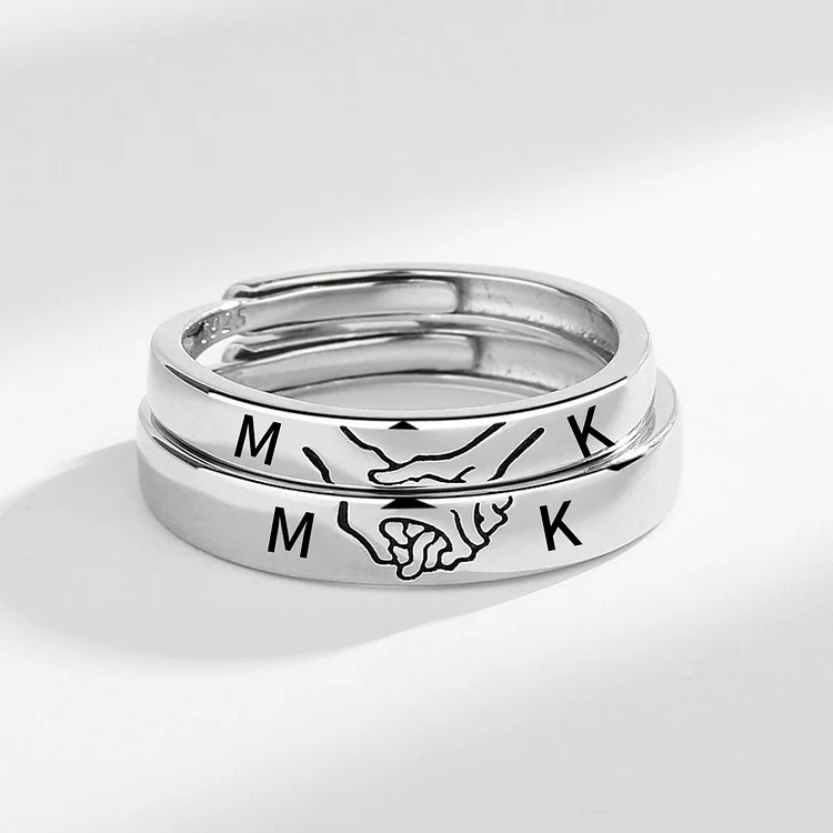 Bracelet couple personnalisé initiale - Promesse de Couple