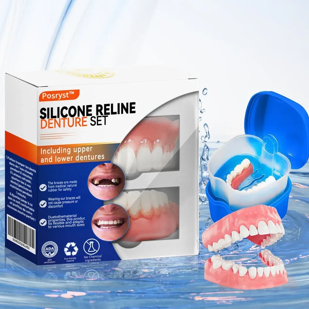 Posryst™ Silicone Reline Denture Set🦷(👩‍🔬CED Compliant Approved By Professional Dentists)