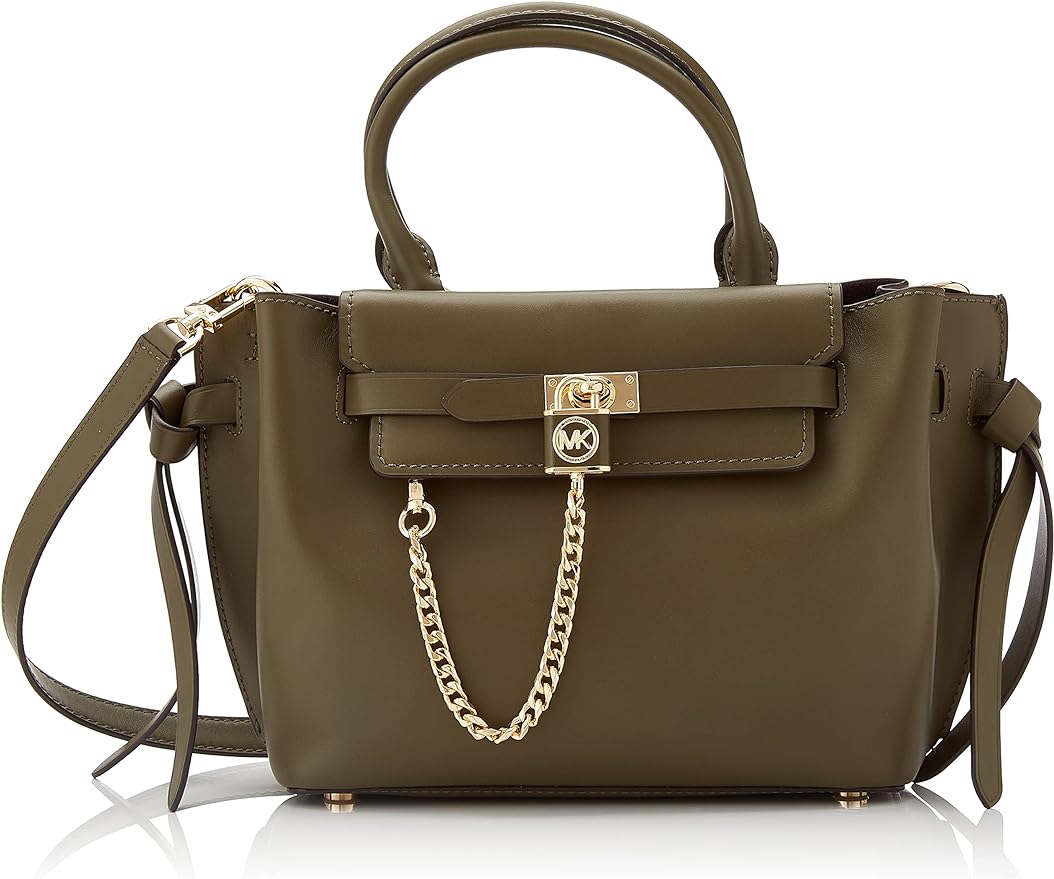 Michael Kors SM Belted Satchel, Bag Women, Olive, Talla única