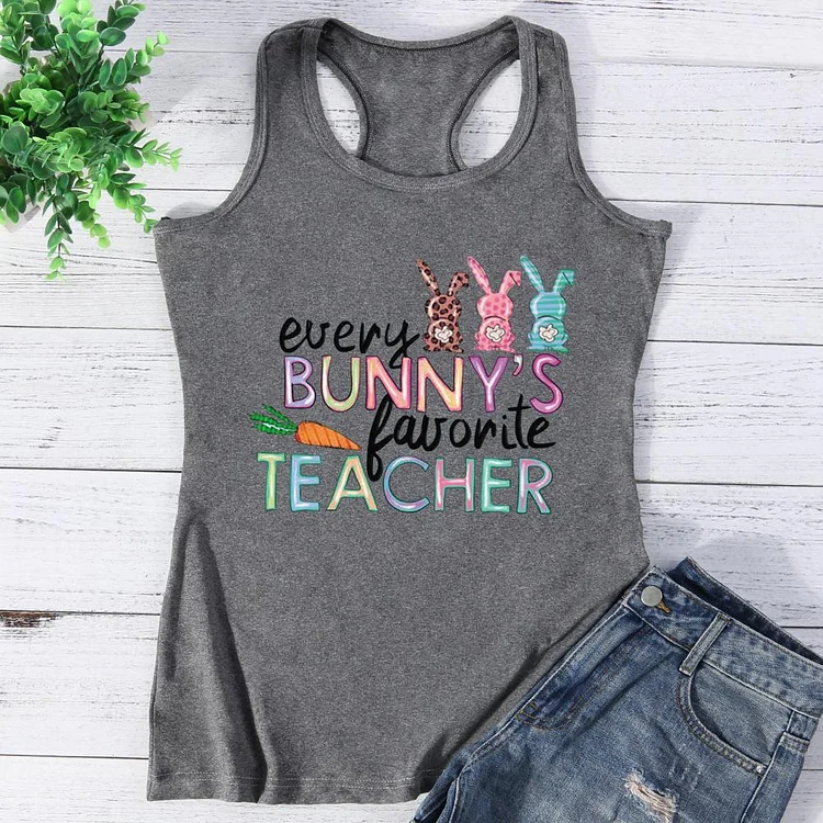 Every Bunny Favorite Teacher Vest Top-Annaletters