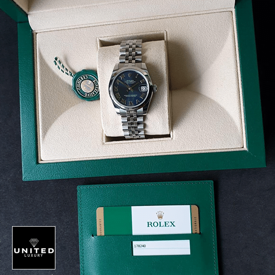 Rolex Datejust 178240-0037 S.Steel Jubilee Replica in the Green Rolex Box & Guarantee Card