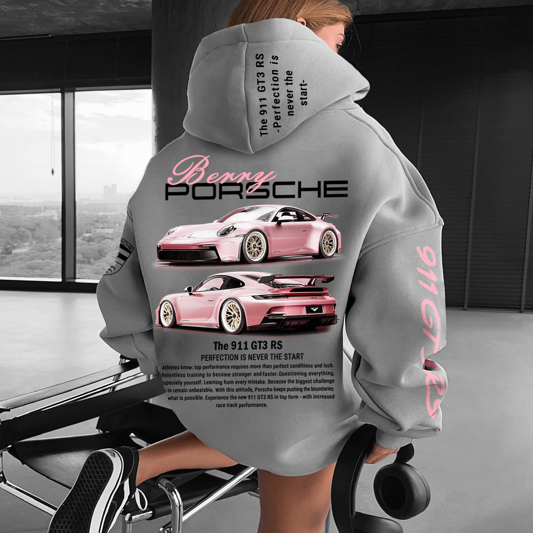 Oversize Sports Car 911 GT3RS Hoodie