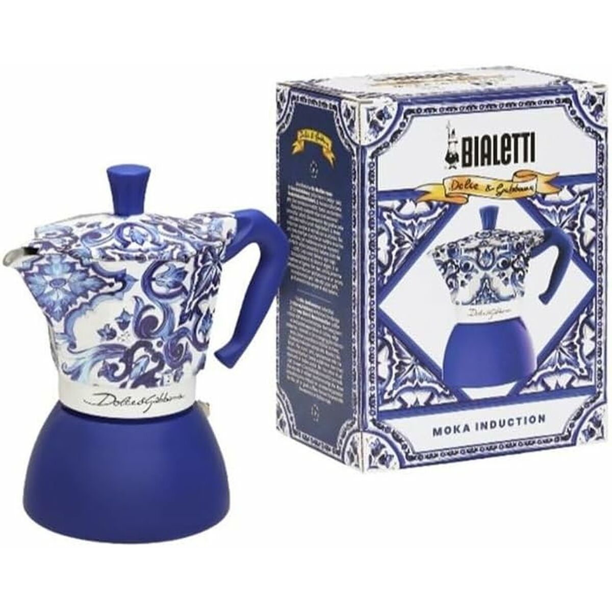 Italian Coffee Pot Bialetti D&G BLU MEDI 6T Blue Aluminium 6 Cups (Refurbished A)
