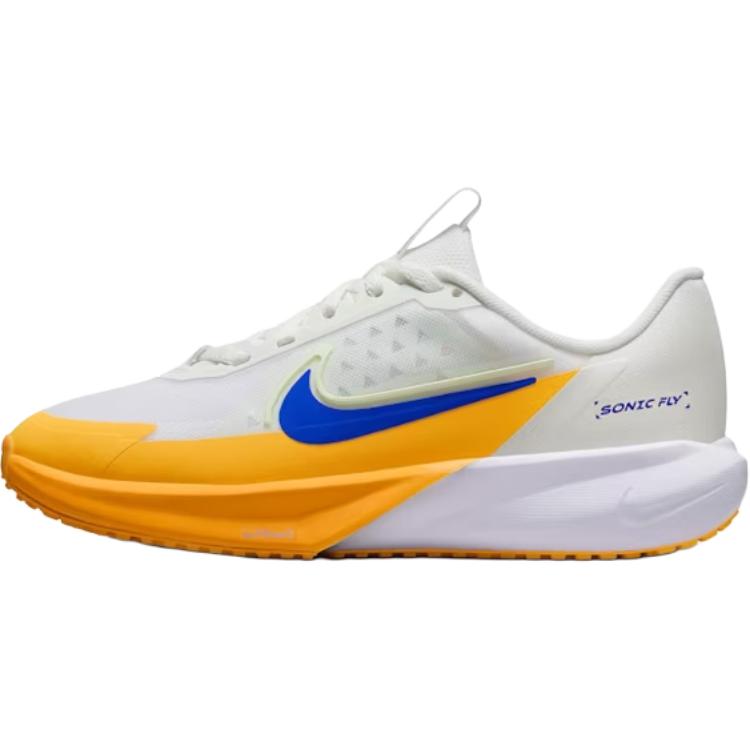 Nike SONIC FLY Abrasion Resistant Low Top Kids' Running Shoes White Yellow Teenagers