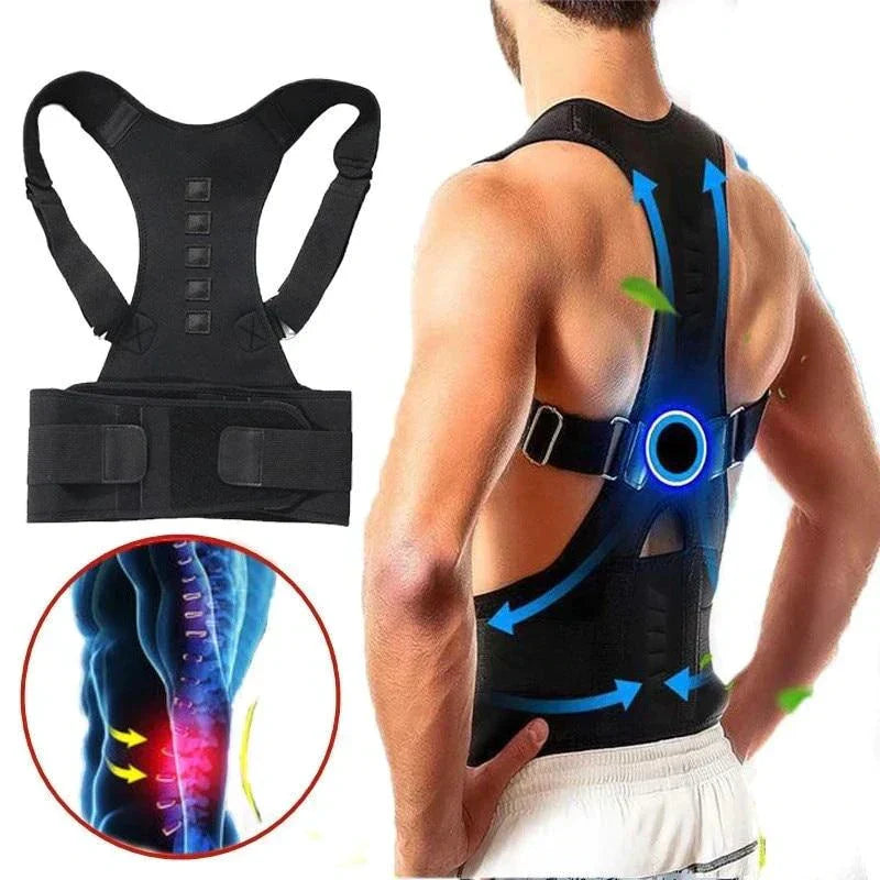 Magnetic Posture Corrector Back Support with Adjustable Design & Therapy-1