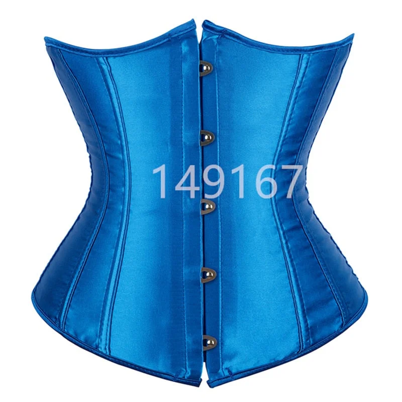 Corset Underbust for Women Top Sexy Waist Cincher Gothic Lingerie Vintage Shape Body Belt Plus Size Gorset Green Pink Red Black