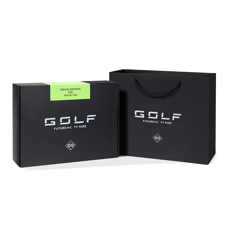 GOLF PVC/Synthetic Leather Shoulder Bag Regular Men's Gray & Black