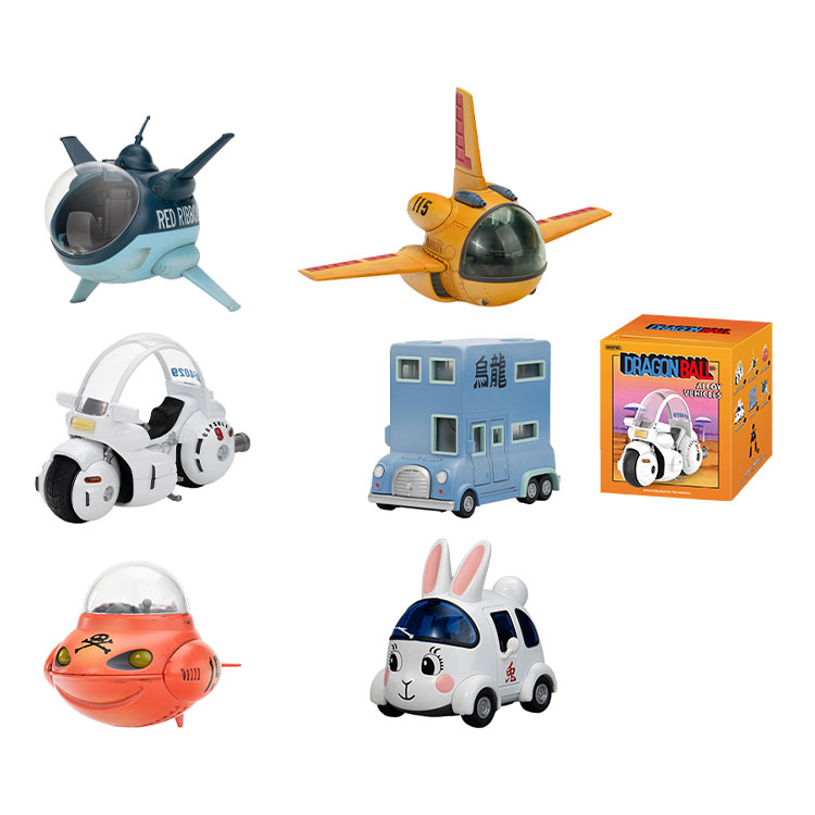 POP MART Dragon Ball, Alloy Vehicle Collection Mystery Boxes Single Mystery Box/Full Box 6 Pcs