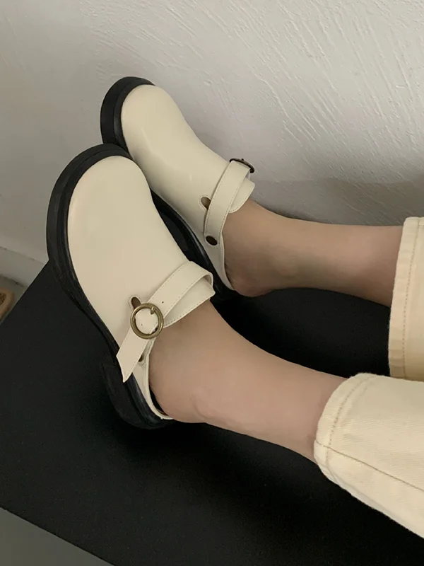 buckle round toe slingbacks wedge heel