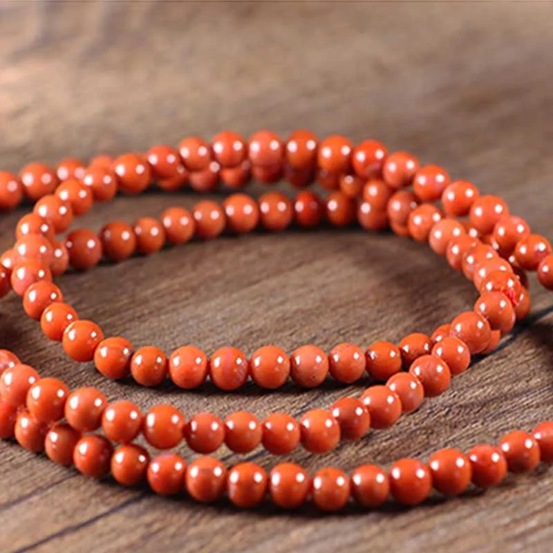Natural Red Agate 108 Beads Calm Bracelet Mala
