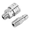 2Pcs 1/4 High Pressure Washer Quick Connector External Thread Pipe Hose Adapter