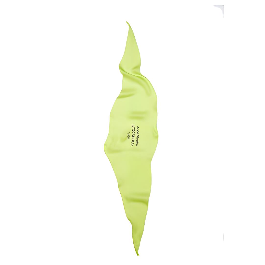 Acne Studios Mulberry Silk Silk Scarves Unisex Fluor Yellow