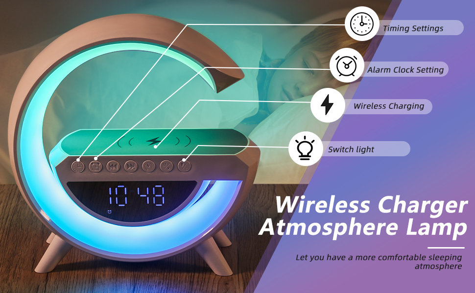 alarm clock with wireless charging