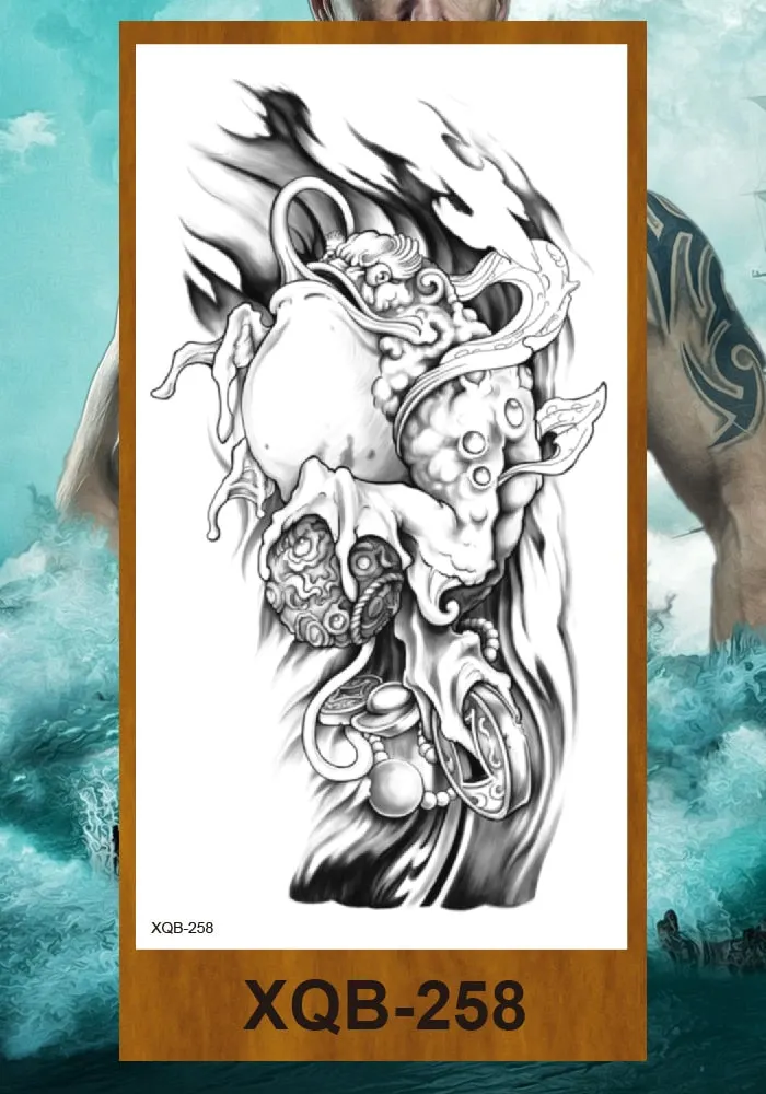 Purple Rose Jewelry Water Transfer Girl Waist Bracelet Flash Tatoos Flower Tattoo Stickers Women Body Chest Art Temporary Tattoo