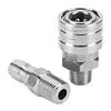 2Pcs 1/4 High Pressure Washer Quick Connector External Thread Pipe Hose Adapter