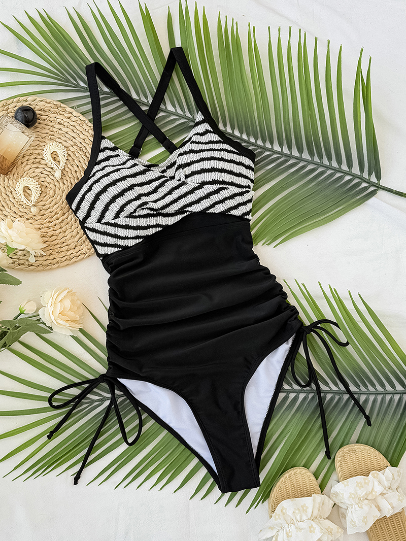 PASUXI Swimsuit Front Display Black White